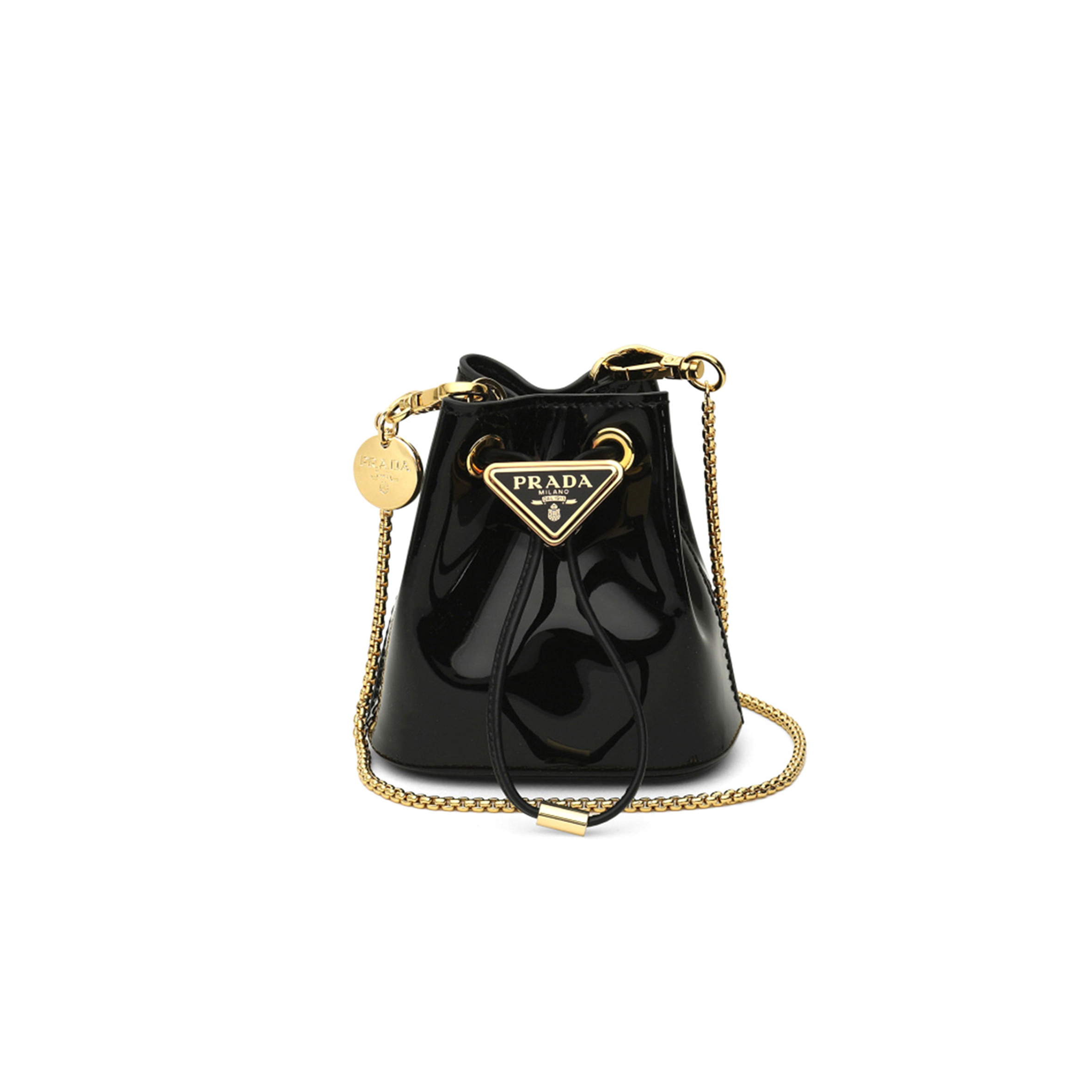 Pra*a leather mini-pouch 1nr016 (9.5*9*6cm)